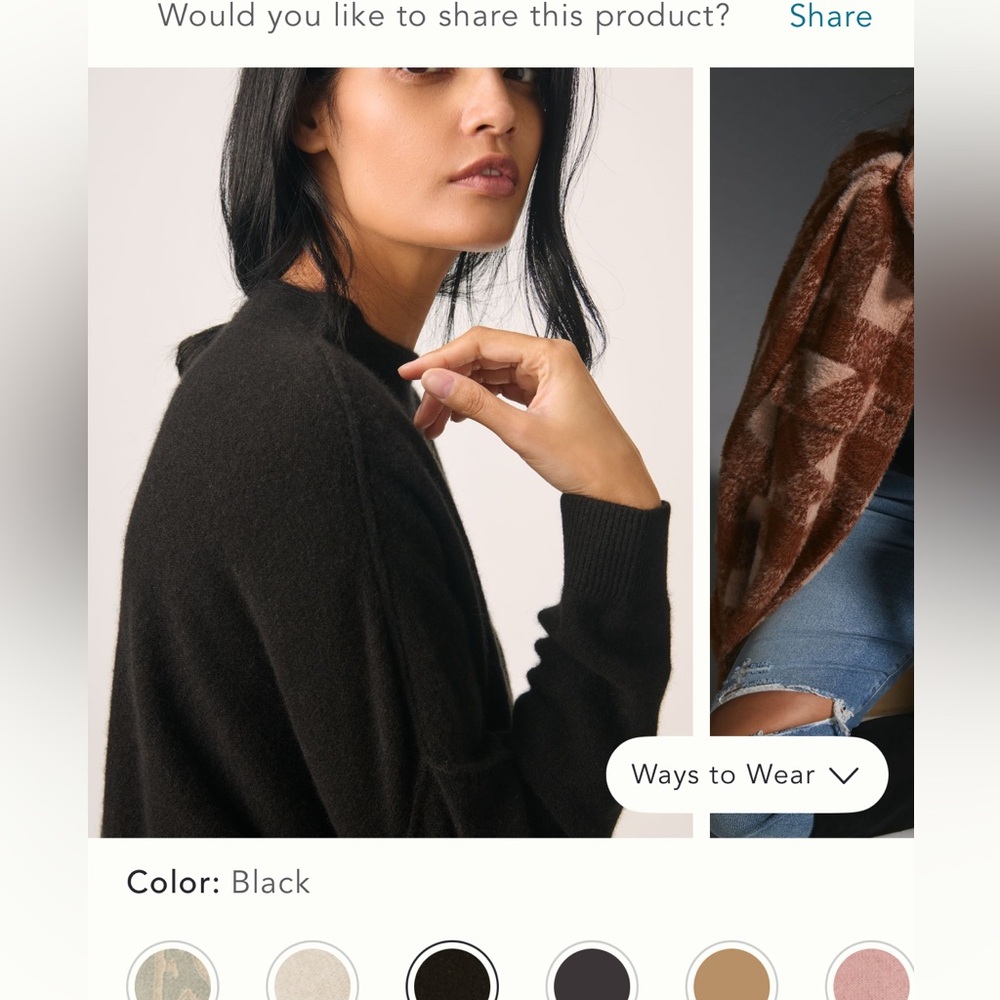 New Anthropologie Alani mock neck cashmere sweater - Picture 9 of 11